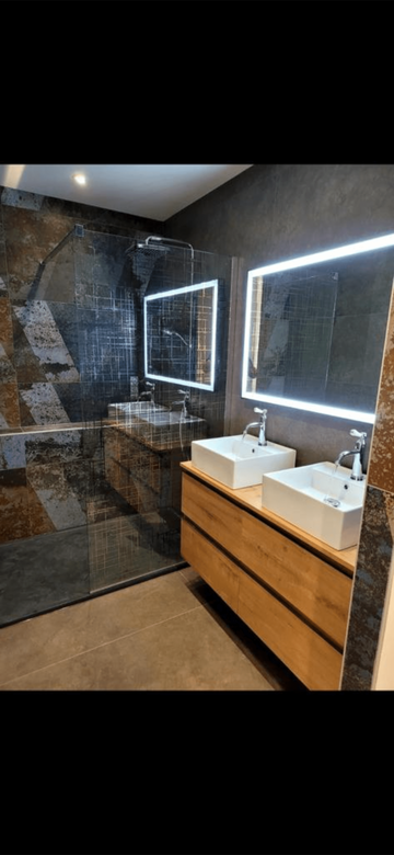 Création de cette jolie salle d'eau dans une suite parentale